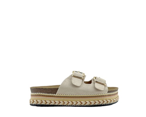 Sandalia Plataforma Alpargata Doble Hebilla